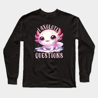 I Axolotl Questions Dispatcher Gift for 911 Thin Gold Line First Responders Long Sleeve T-Shirt